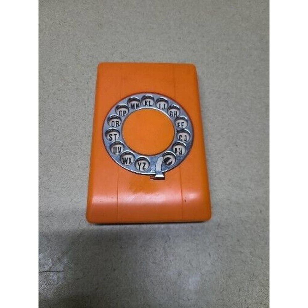 Vintage Orange Telephone Index Rotary Dial Address Book Retro